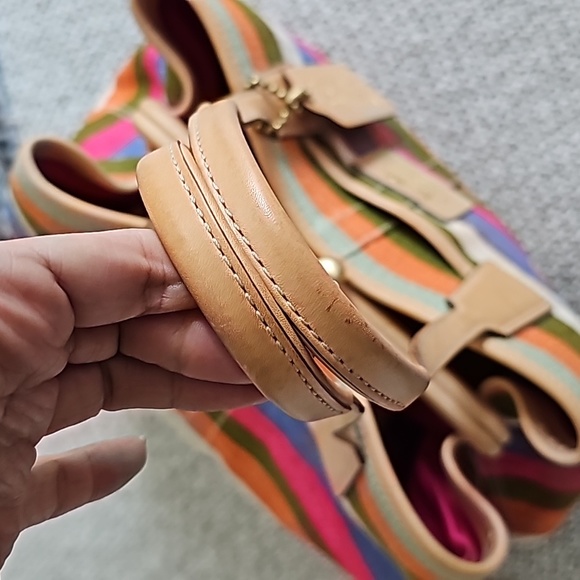 Coach Hamptons 10th Annv Archive Stripe Bag EUC - Picture 8 of 13